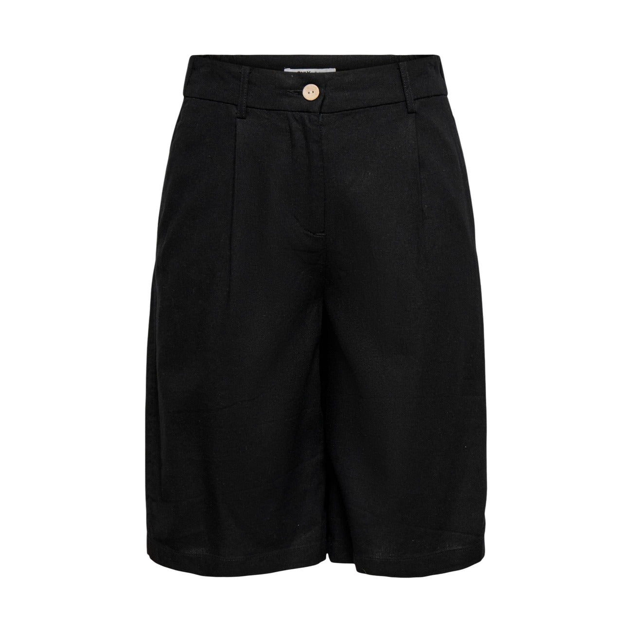 515136 Only Shorts Neri Lino Viscosa Donna