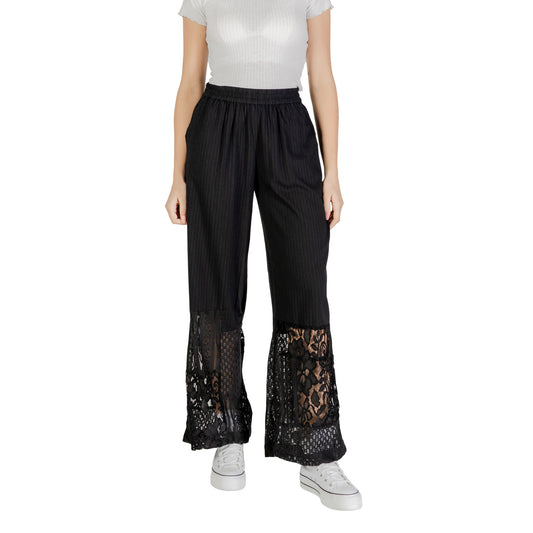 486290 Ichi Pantaloni Neri Donna