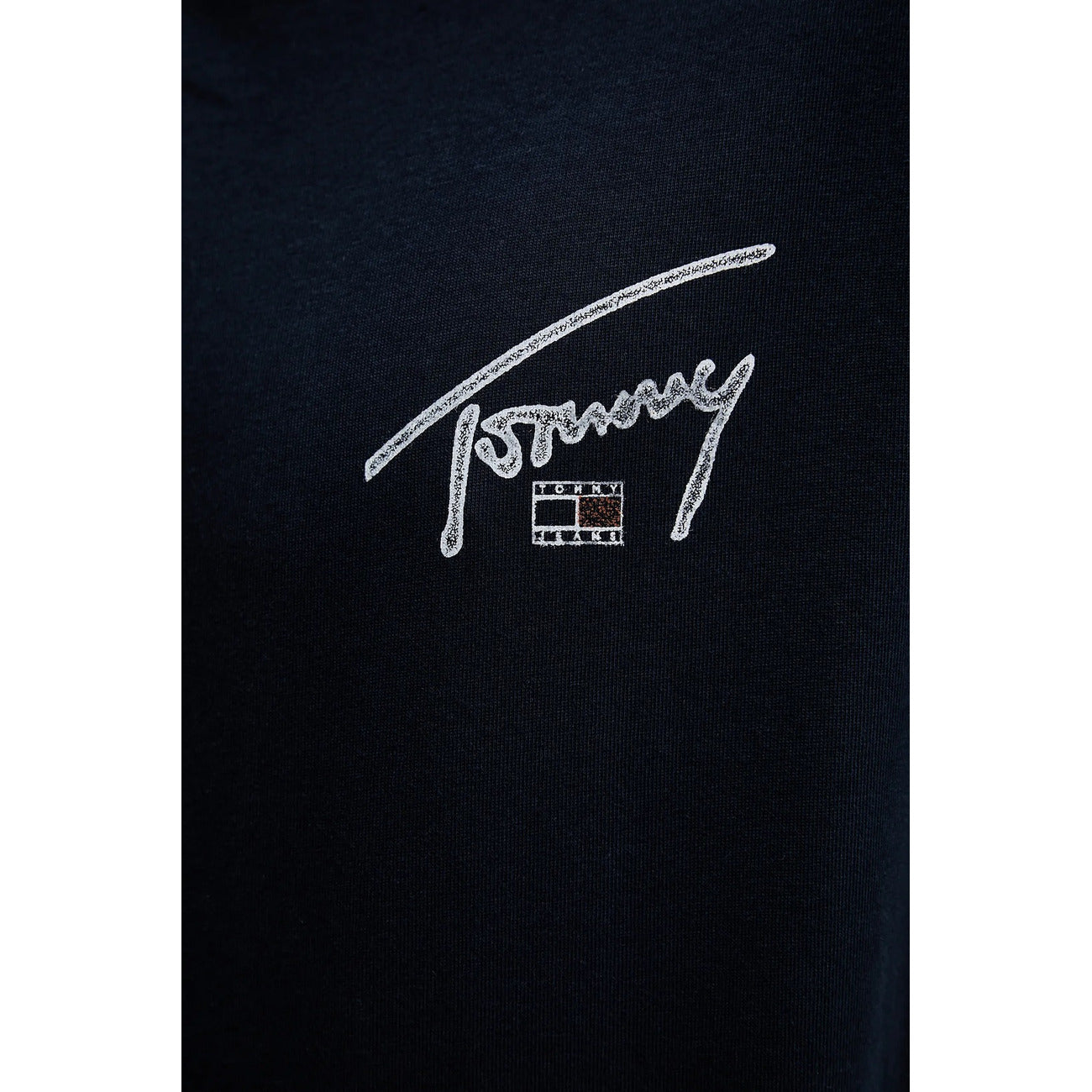 2447081 Tommy Hilfiger Jeans T-shirt Blu Stampa Cotone Organico Uomo