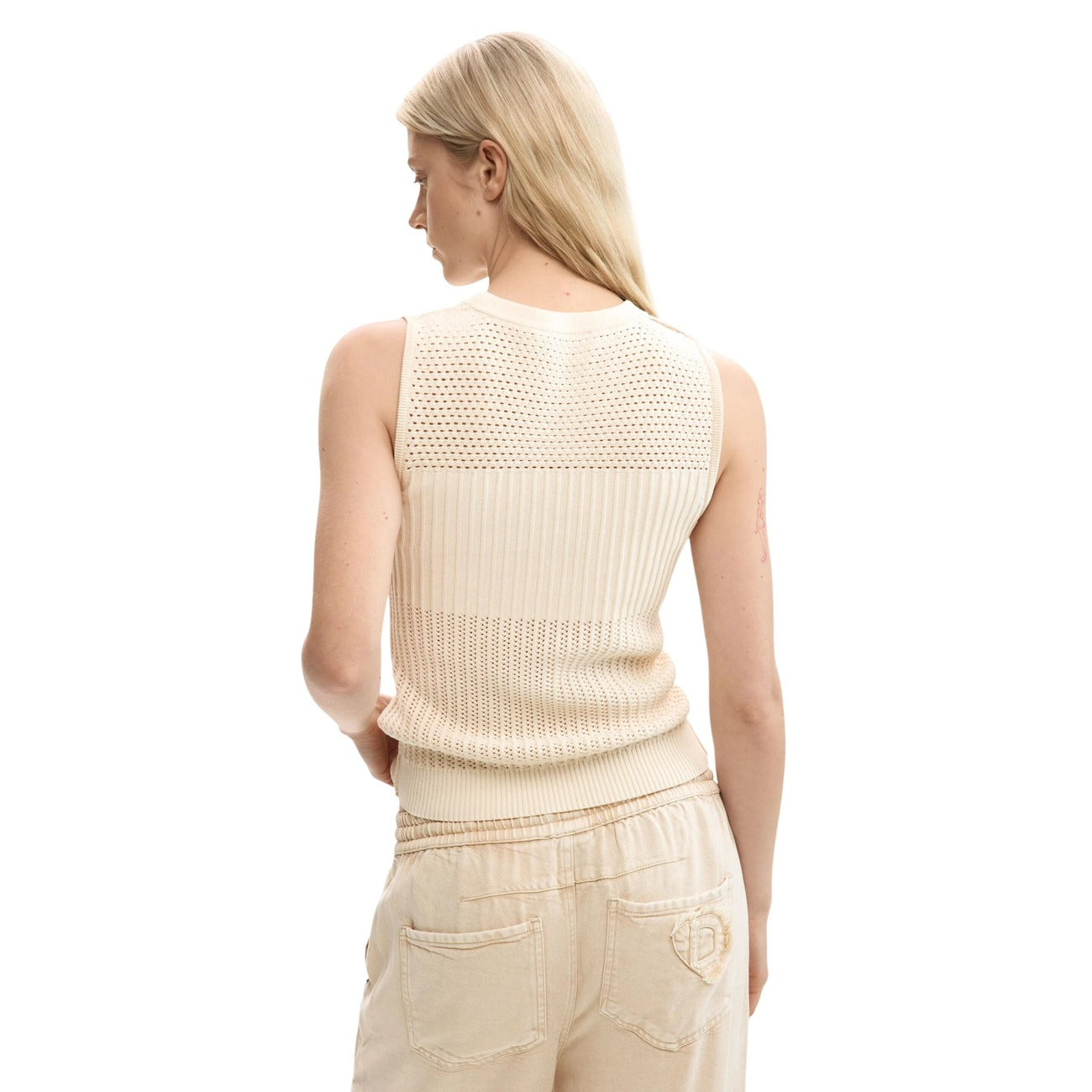 2459134 Desigual Top Beige Donna