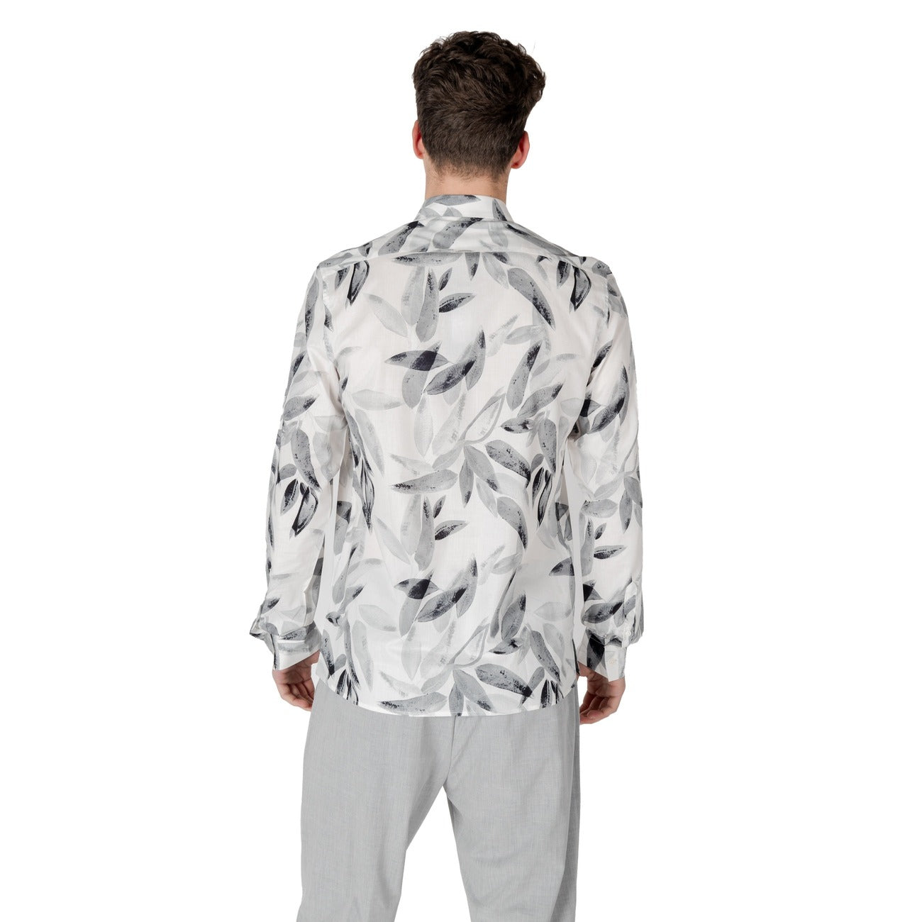 2410412 Antony Morato Camicia Bianca Floreale Cotone Viscosa Uomo