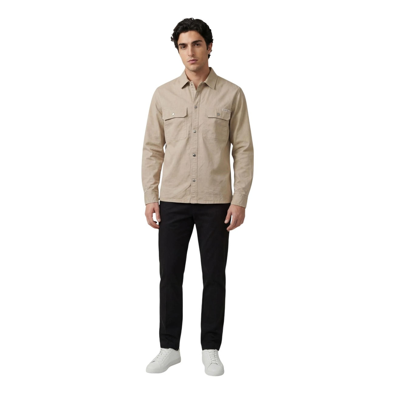 2454960 Calvin Klein Jeans Camicia Beige Uomo
