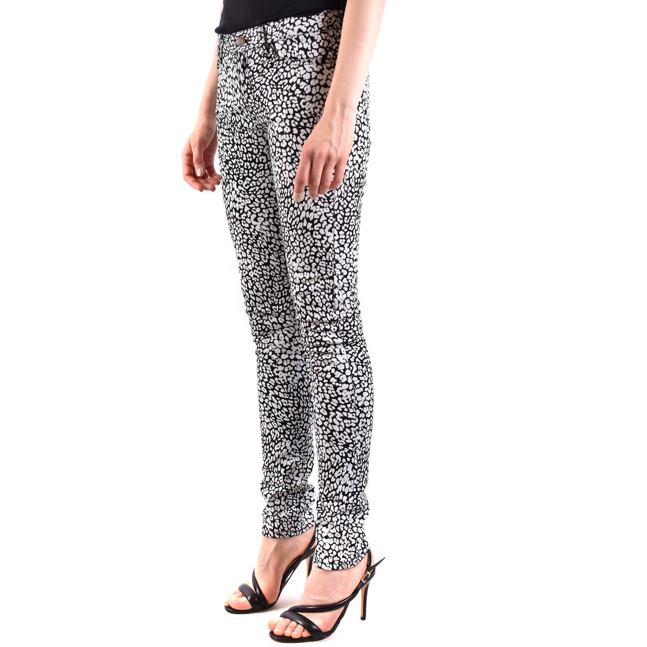 2438340 Saint Laurent Jeans Bianchi Leopardati Donna