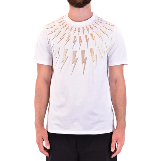 2431752 Neil Barrett T-shirt Bianca Stampa Uomo