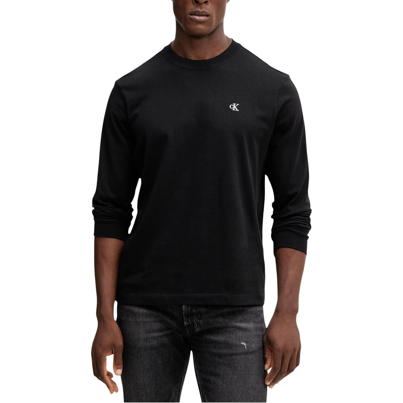 2447516 Calvin Klein Jeans T-shirt Nera Maniche Lunghe Uomo