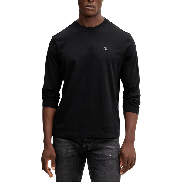T-shirt Nera Maniche Lunghe Uomo