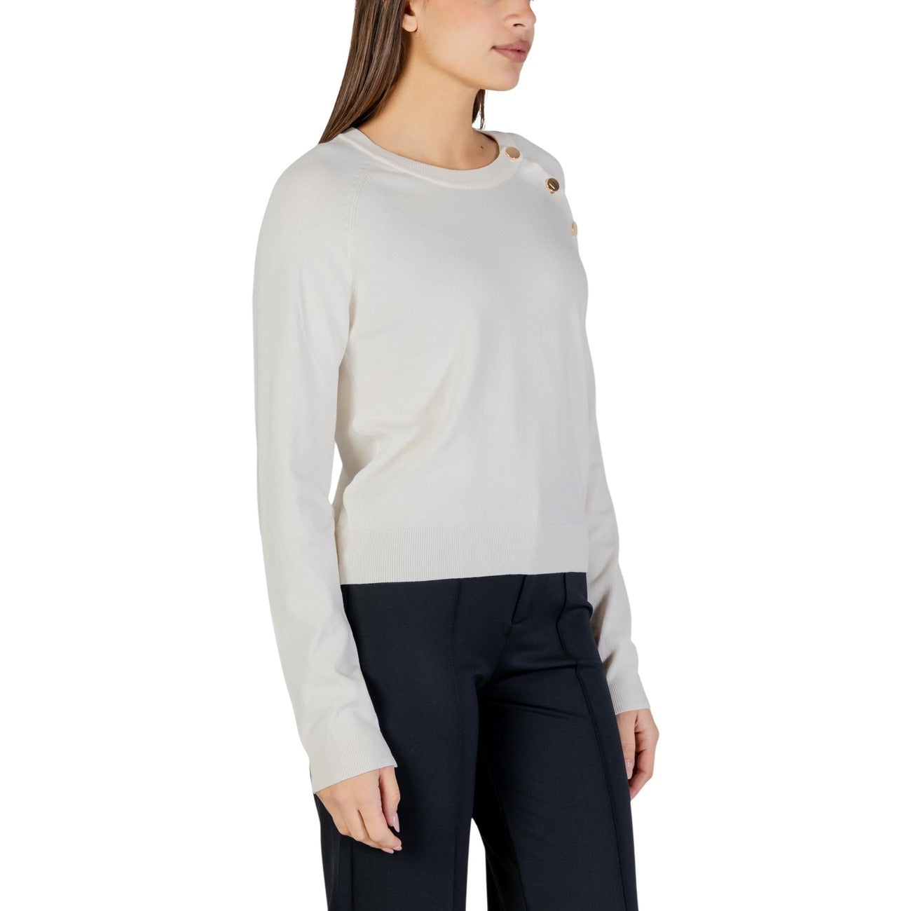 501341 Morgan De Toi Maglia Bianca Maniche Lunghe Donna