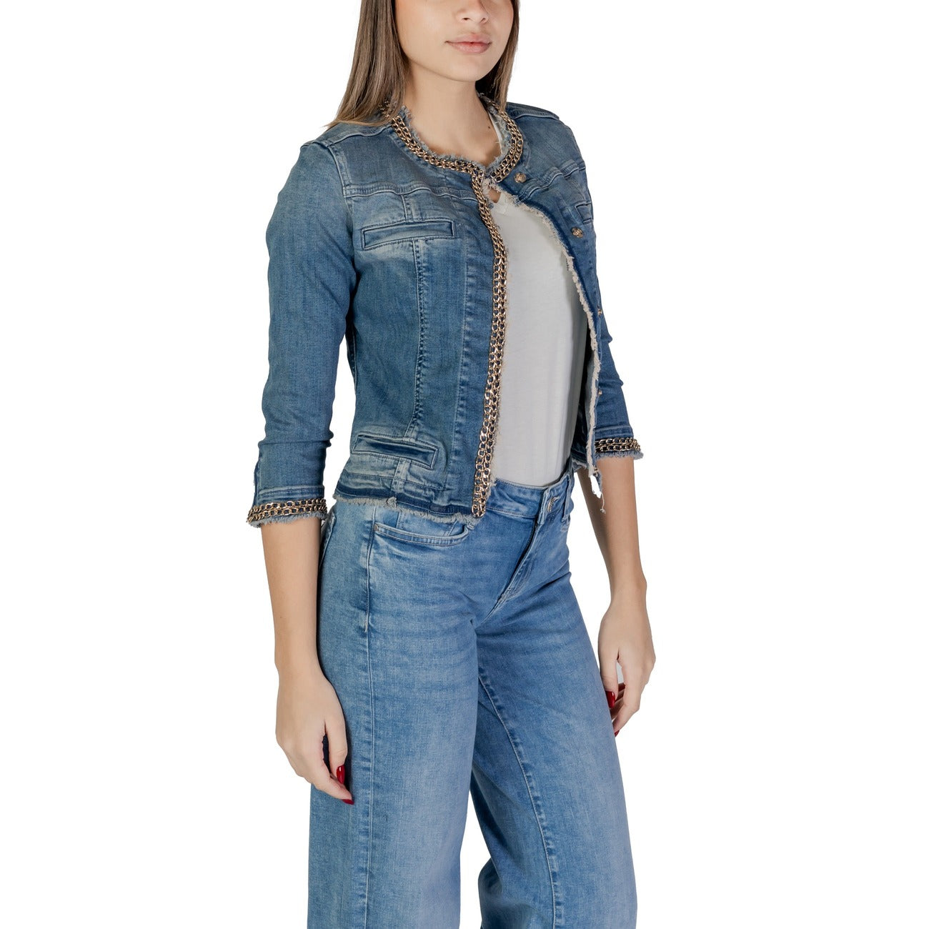 479662 Liu Jo Giacca Azzurra Cotone Donna