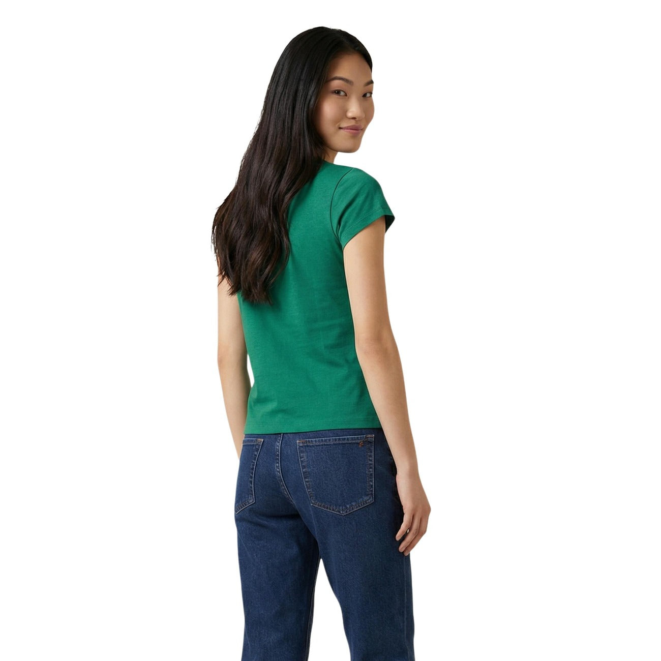 2453507 Calvin Klein Jeans T-Shirt Donna Verde Cotone