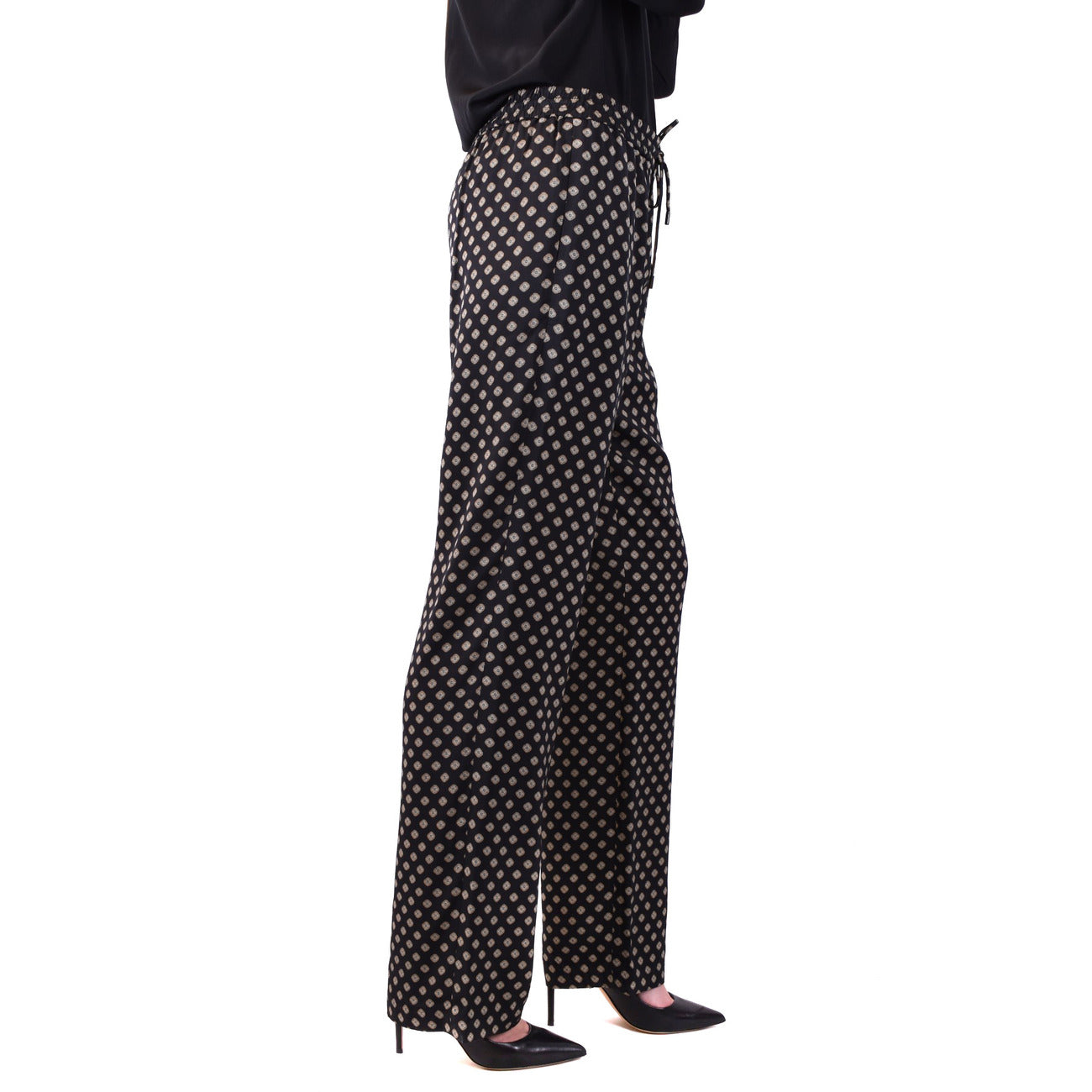 489465 Michael Kors Pantaloni Neri Pois Donna Primavera/Estate