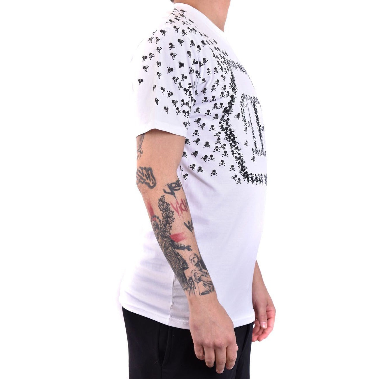 2430742 Philipp Plein T-Shirt Bianca Stampa Uomo