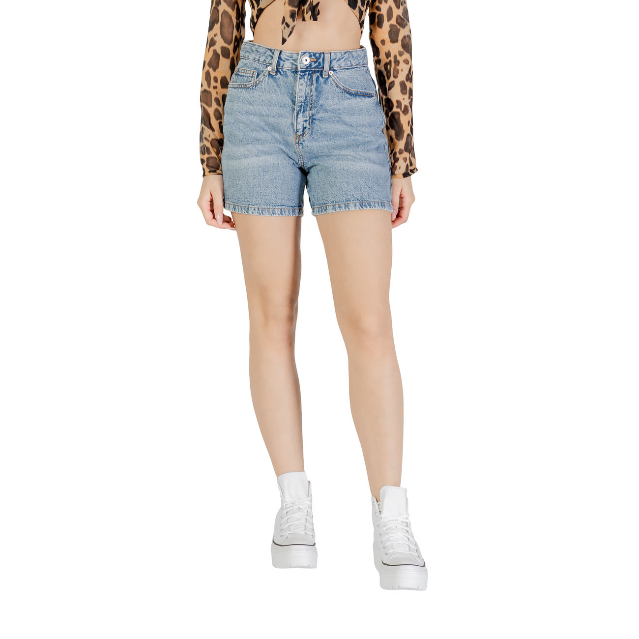 486857 Ichi Shorts Blu Donna