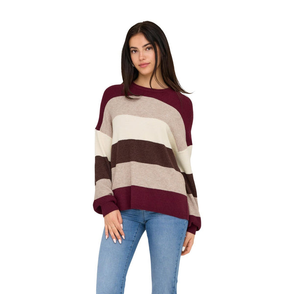 Onlatia L/S Stripe Pullover Knt Noos Maglia Donna