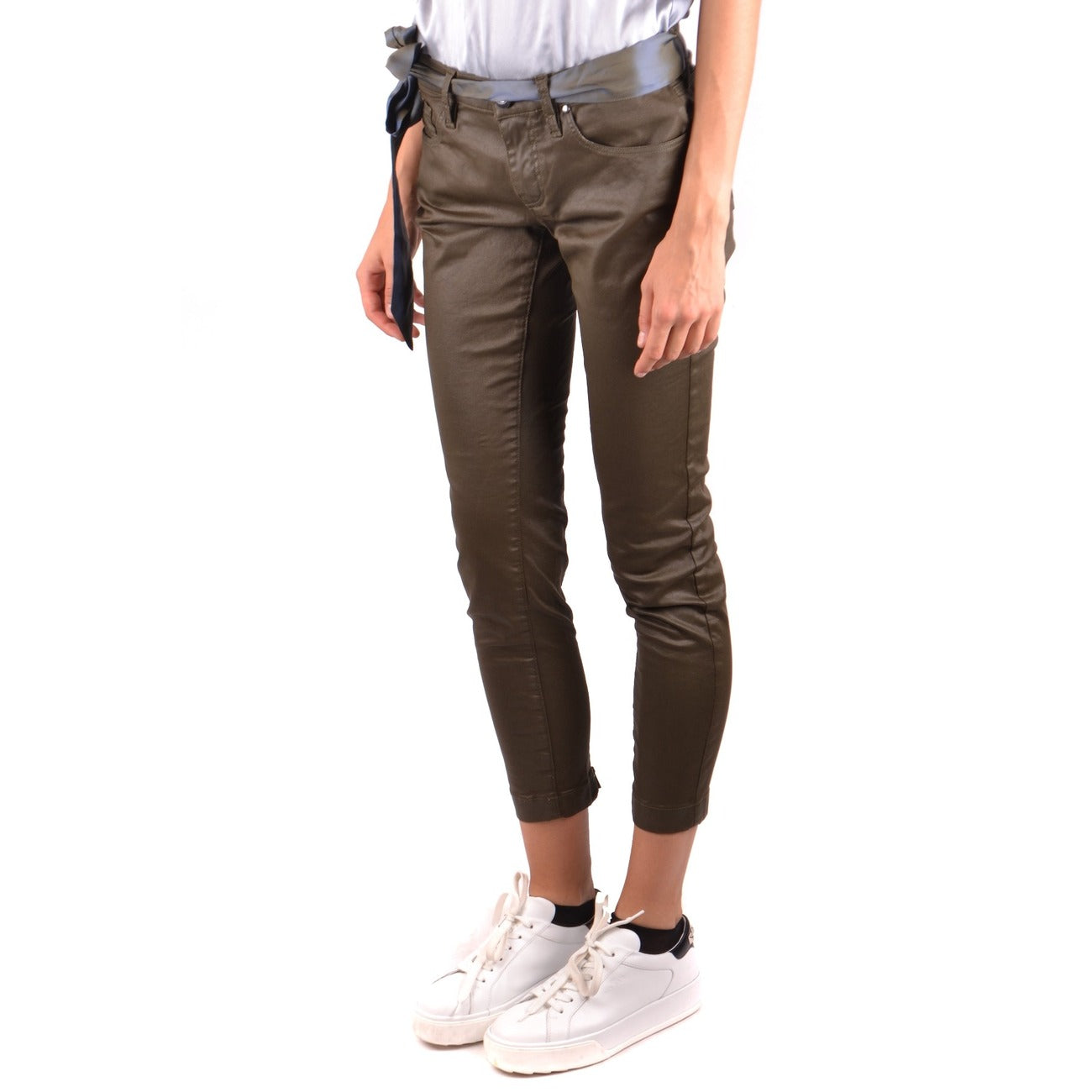 2437776 Jacob Cohen Jeans Verdi Cotone Tasche Made Italy Donna