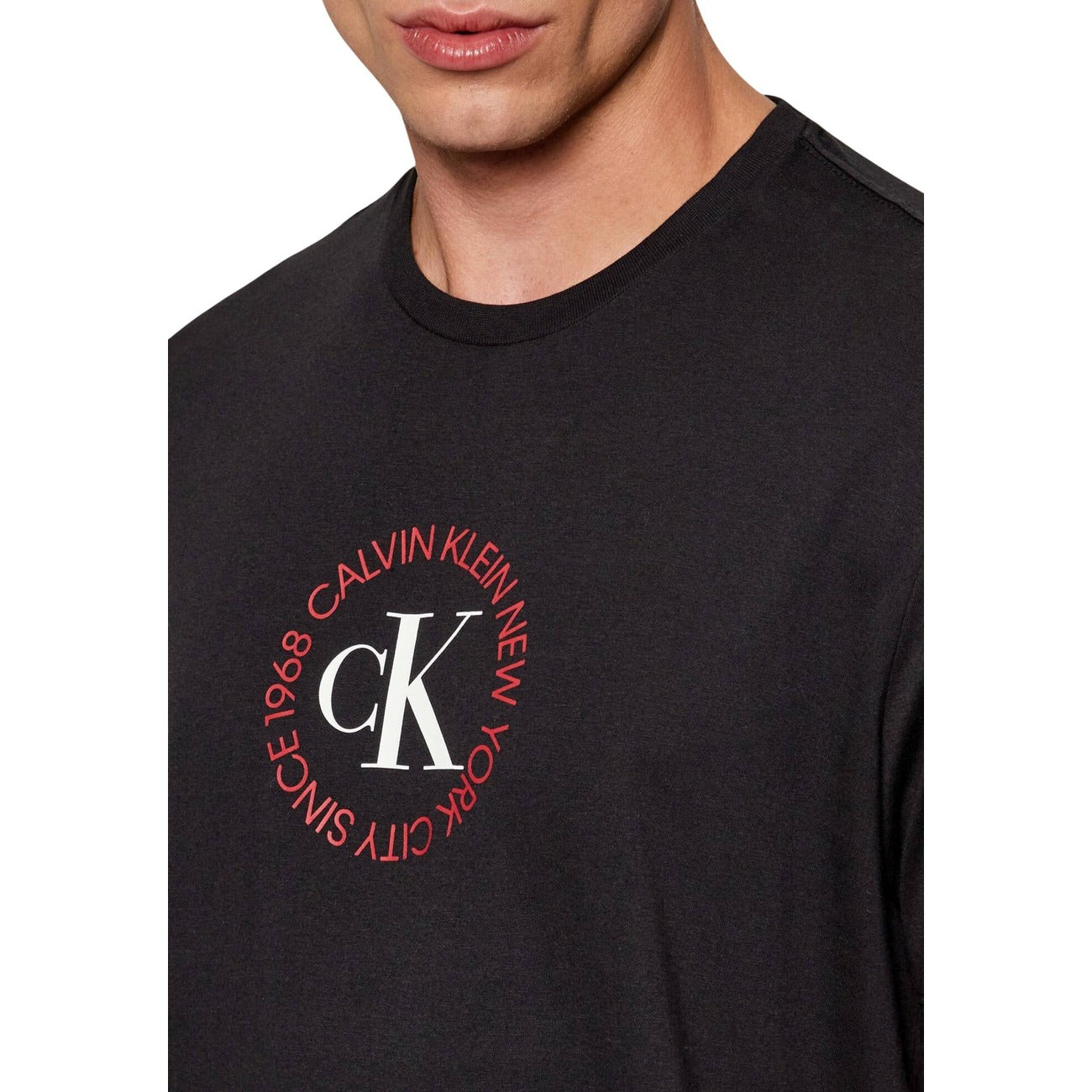 2447019 Calvin Klein Jeans T-Shirt Nera Stampa Uomo