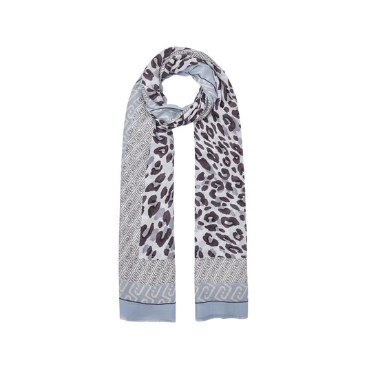 2460067 Liu Jo Sciarpa Azzurro Leopardata Modal Donna