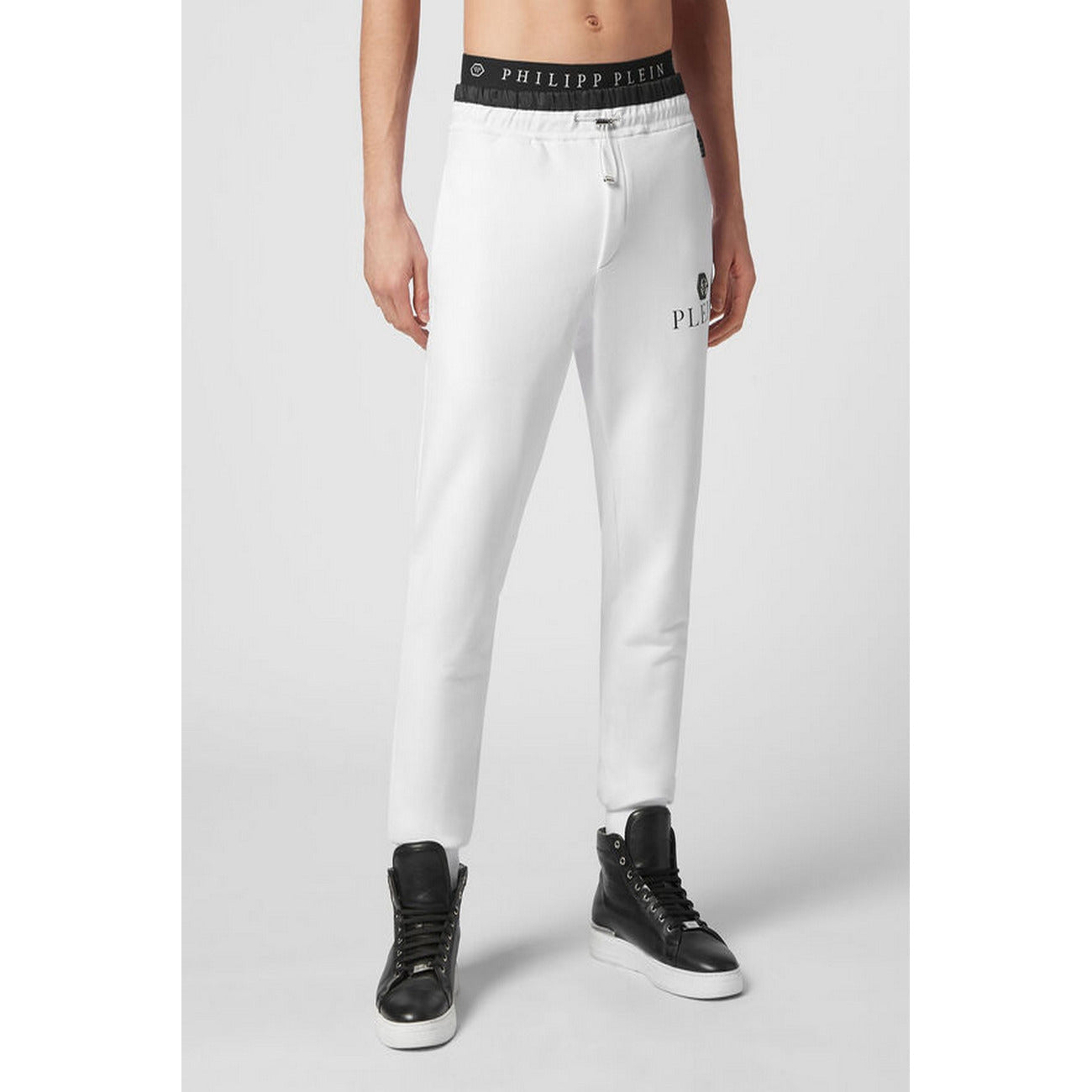 2451143 Philipp Plein Pantaloni Bianco Cotone Uomo