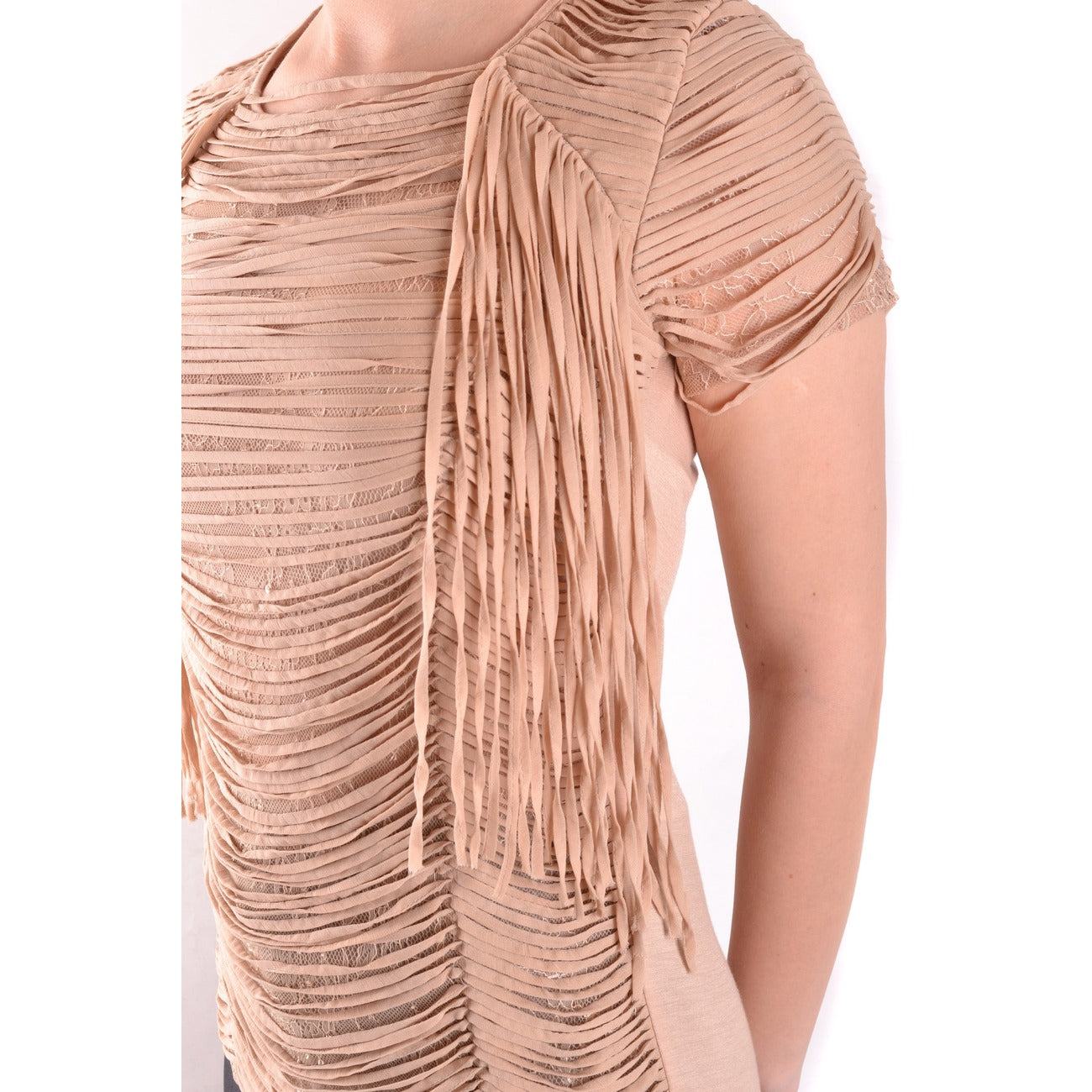 486607 Elisabetta Franchi T-Shirt Beige Donna Primavera/Estate