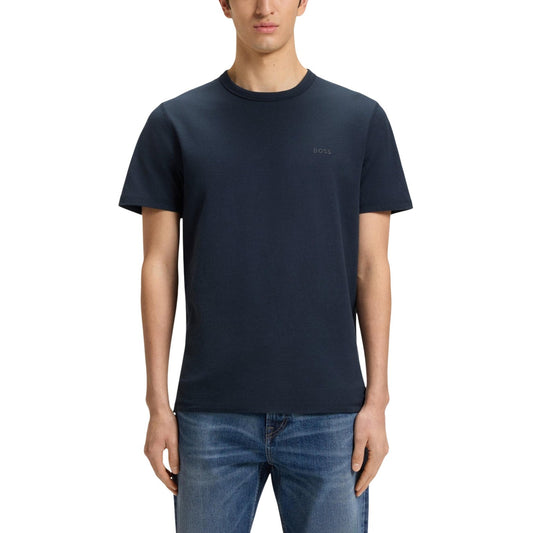 2449263 Boss T-Shirt Blu 100% Cotone Uomo