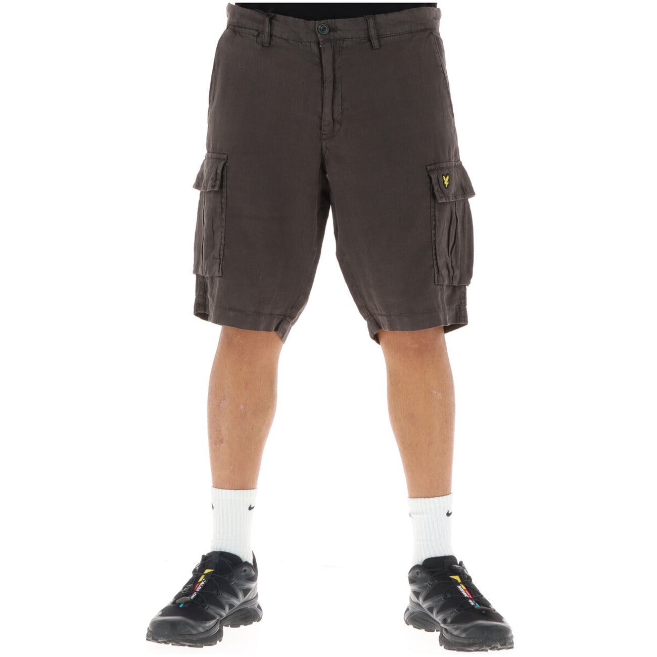 2440671 Lyle & Scott Bermuda Grigio Lino Uomo