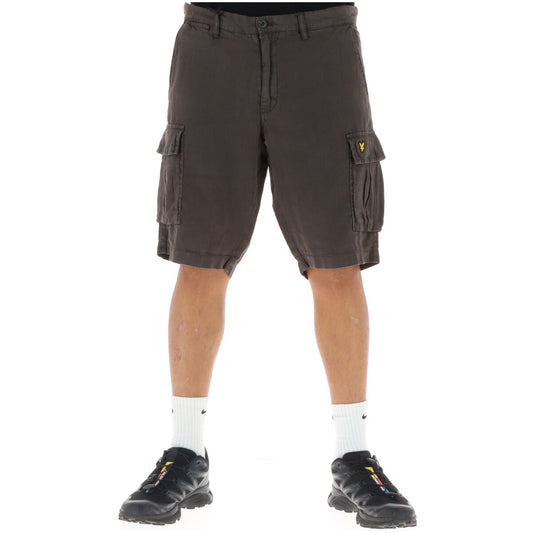 2440671 Lyle & Scott Bermuda Grigio Lino Uomo