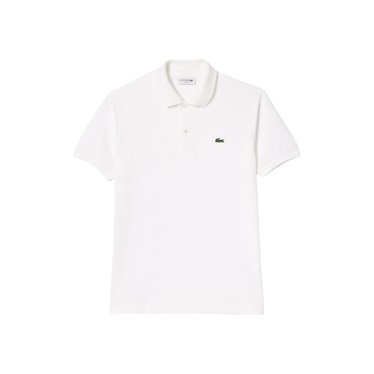 2412613 Lacoste Polo Bianca Cotone Colletto Polo Maniche Corte Uomo