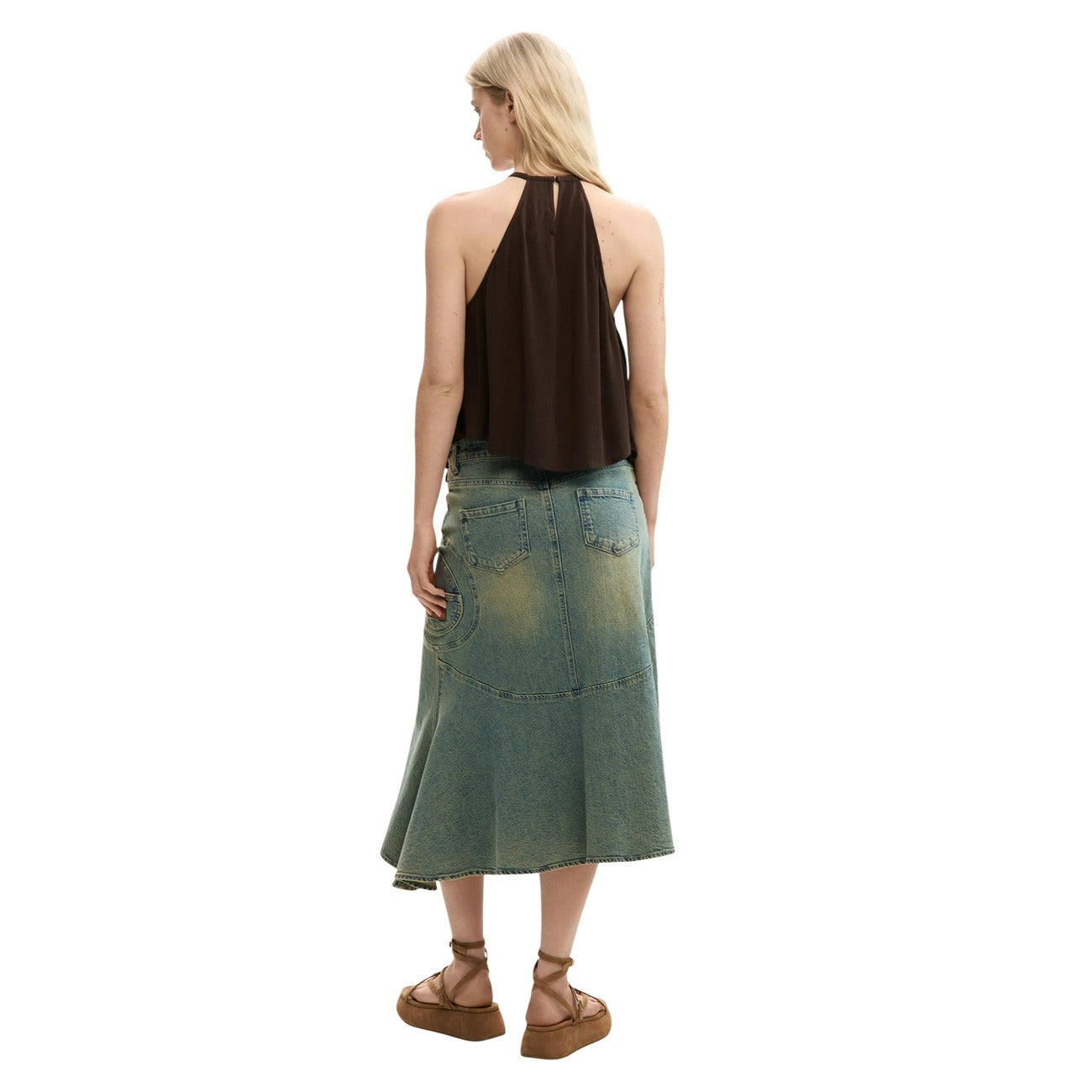 2458908 Desigual Top Marrone Donna