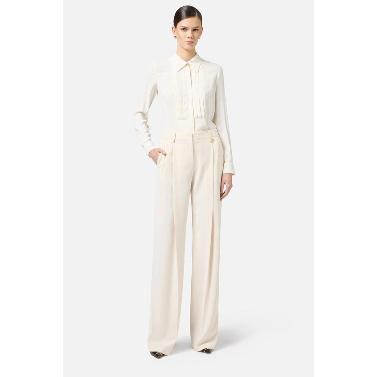 493892 Elisabetta Franchi Pantaloni Beige Donna Primavera/Estate