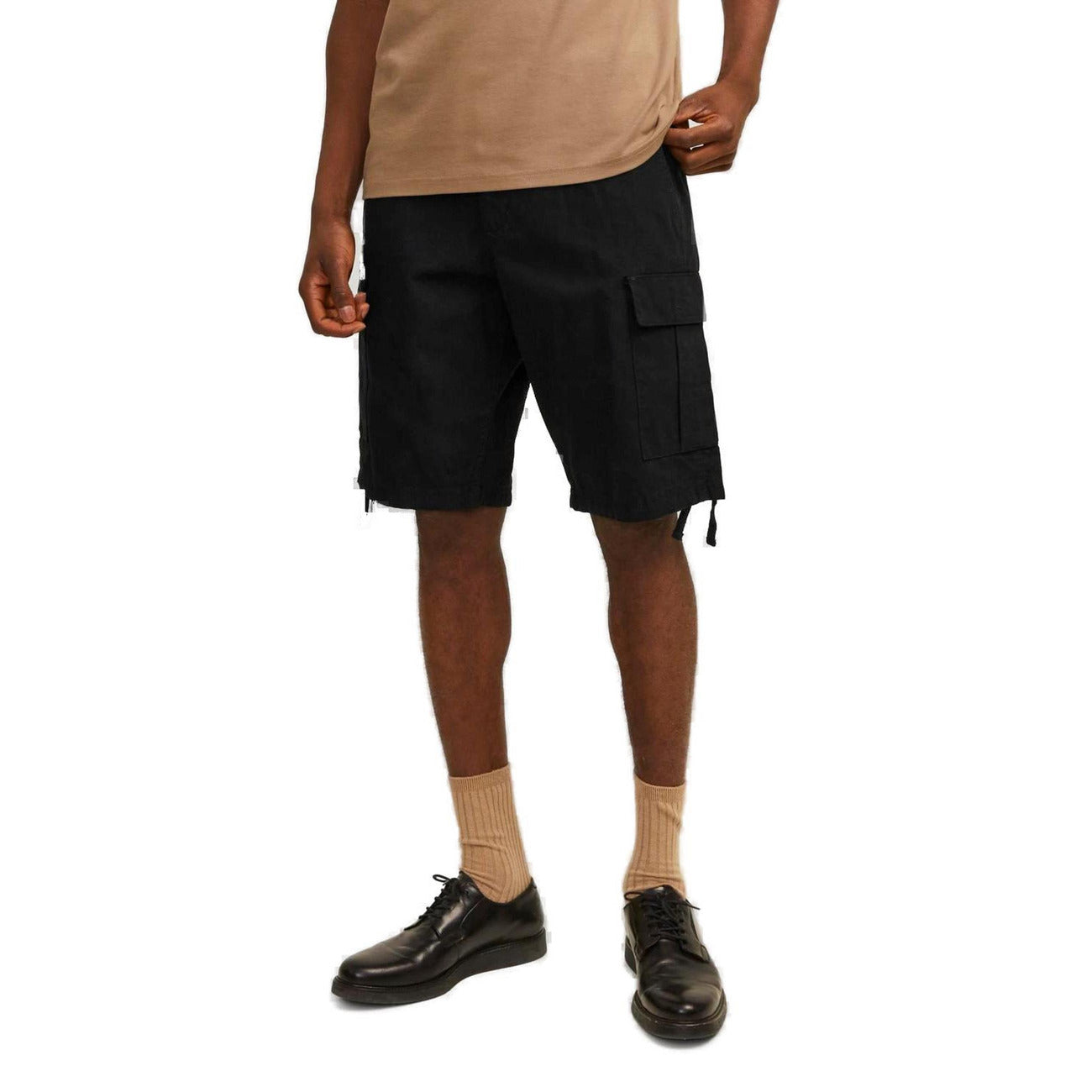 2225243 Jack & Jones Bermuda Nero Multipocket Uomo