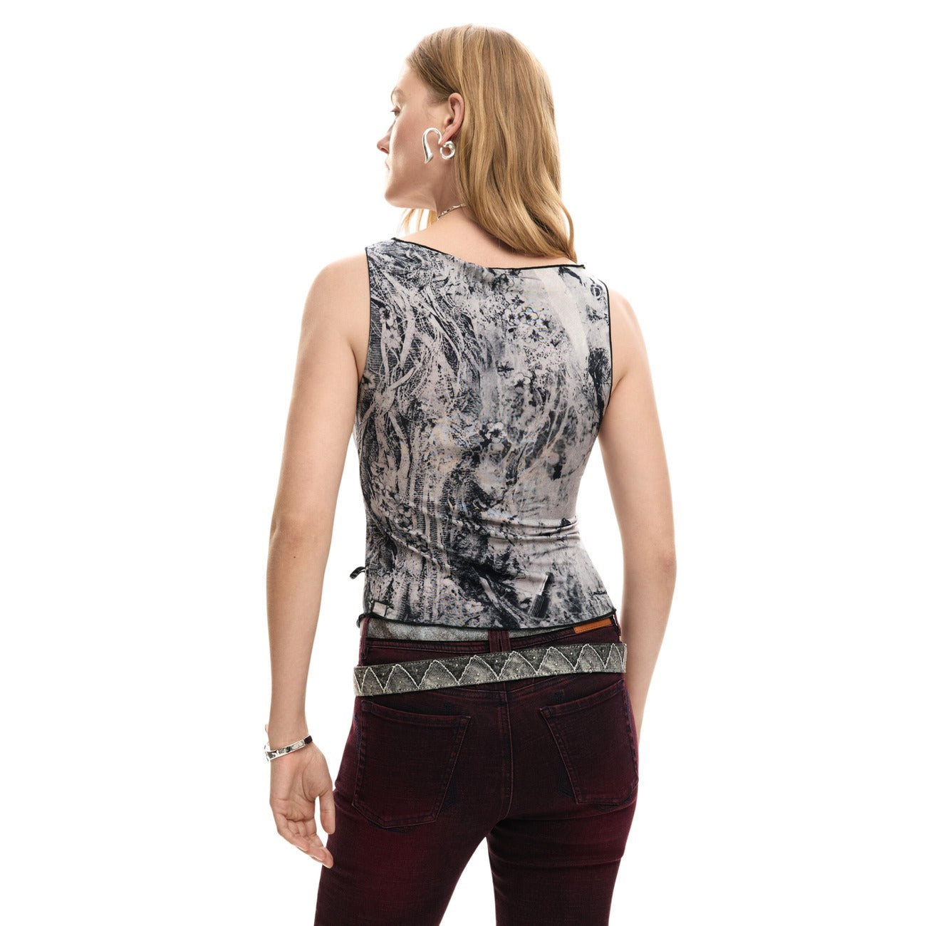 2459139 Desigual Top Grigio Donna