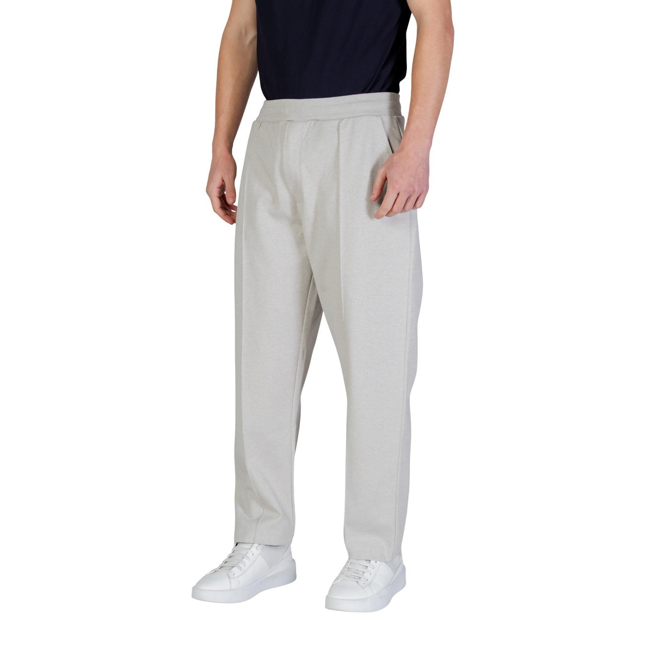 2450890 Boss Pantaloni Grigio Cotone Uomo