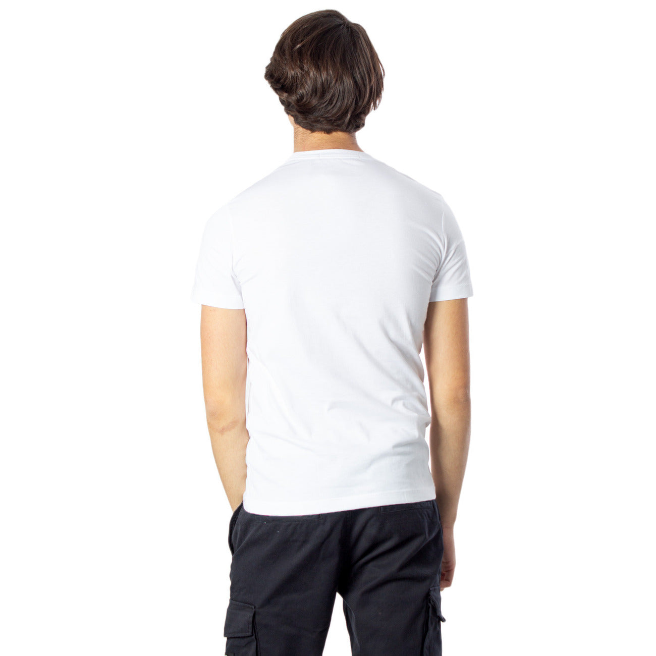 338940 Calvin Klein Jeans T-Shirt Bianco Cotone Stampa Uomo