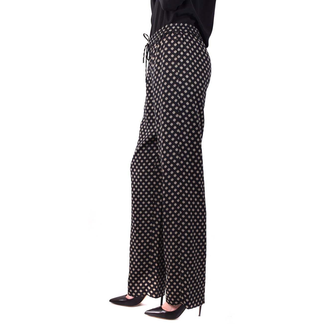 489465 Michael Kors Pantaloni Neri Pois Donna Primavera/Estate