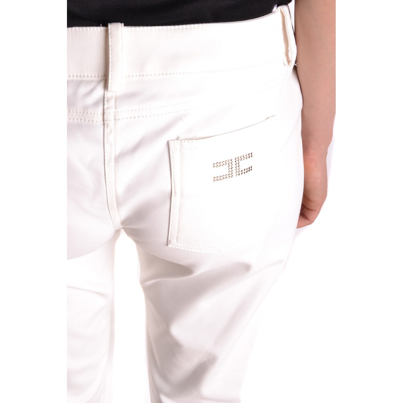 486609 Elisabetta Franchi Pantaloni Bianco Donna Primavera/Estate