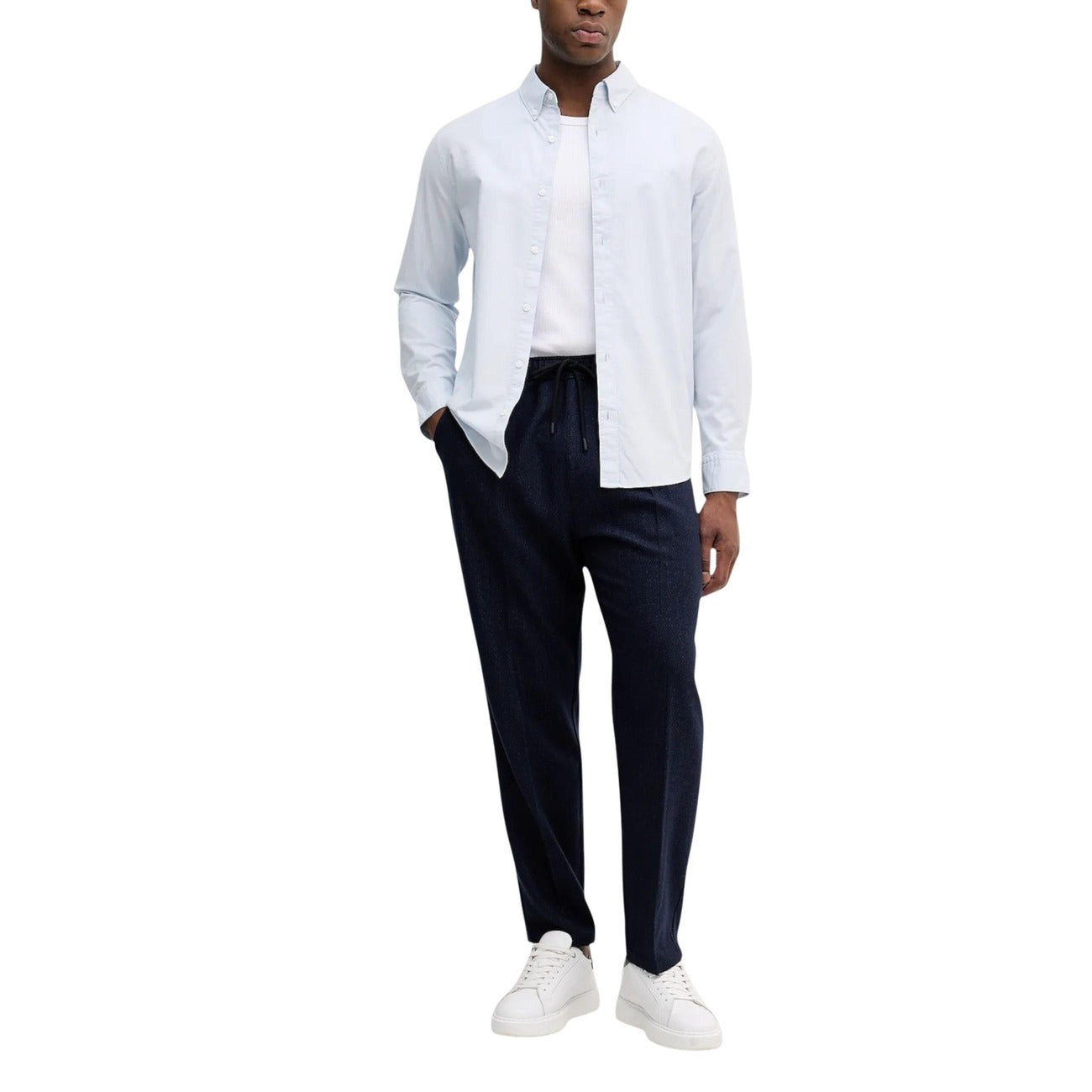 2452135 Calvin Klein Jeans Camicia Azzurro Uomo