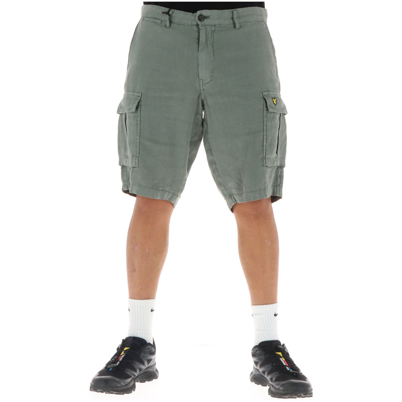 2440693 Lyle & Scott Short Verde Lino Uomo