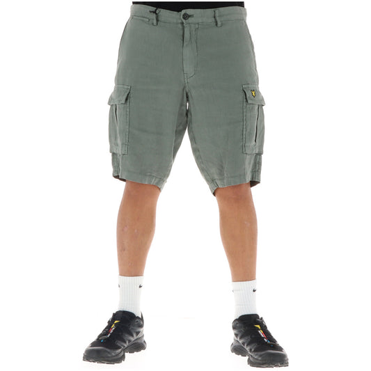 2440693 Lyle & Scott Short Verde Lino Uomo