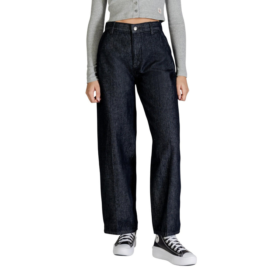 High Rise Wide Leg Rigid Denim LV047C796G Jeans Donna