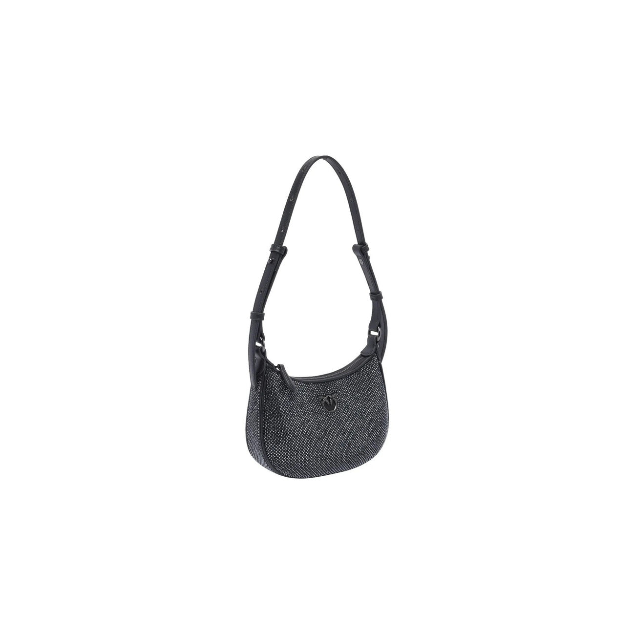 2438450 Pinko Borsa a Mano Nera con Strass Donna