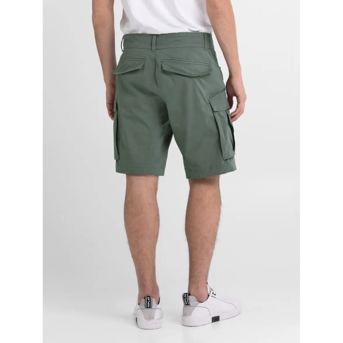 2291410 Replay Bermuda Verde Multipocket Uomo