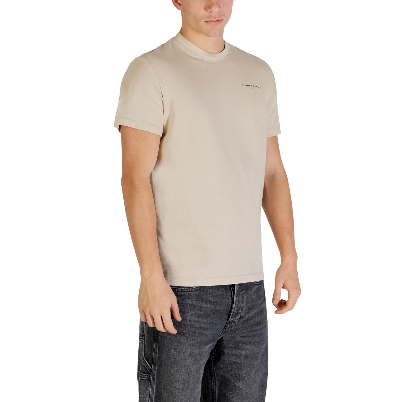 2447278 Tommy Hilfiger Jeans T-shirt Beige Cotone Organico Uomo