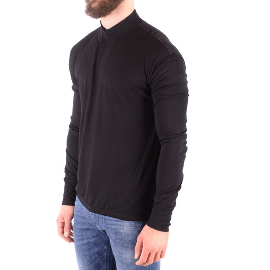 2430954 Diesel Black Gold Maglia Nera Viscosa Collo Alto Uomo