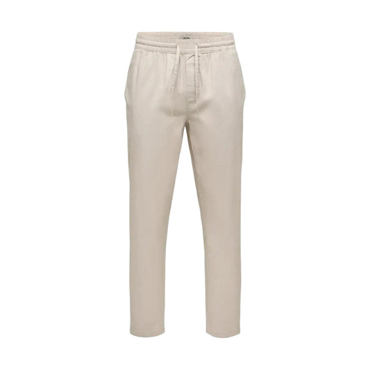 2458404 Only & Sons Pantaloni Beige Cotone Uomo