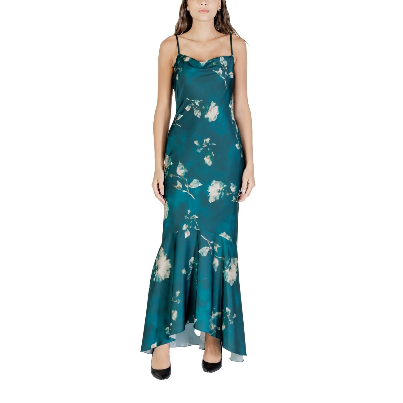 2427497 Rinascimento Abito Verde Corto Donna Fantasia Floreale