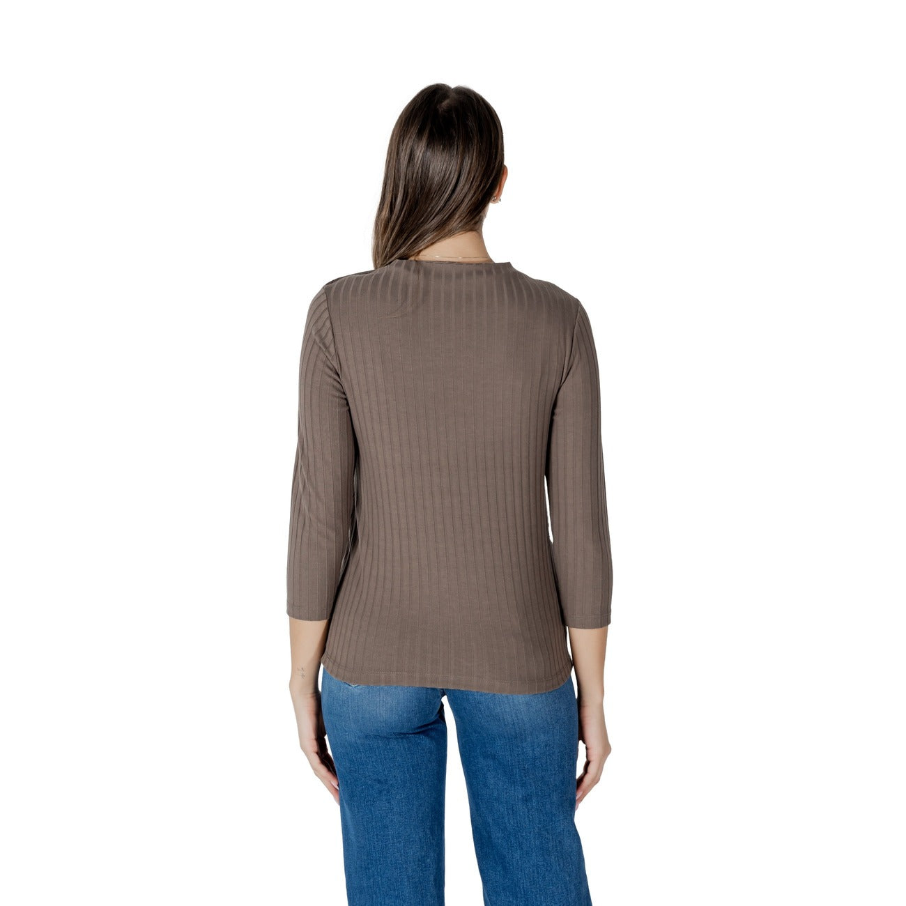 483728 Street One Maglia Marrone Maniche Lunghe Bottoni Donna