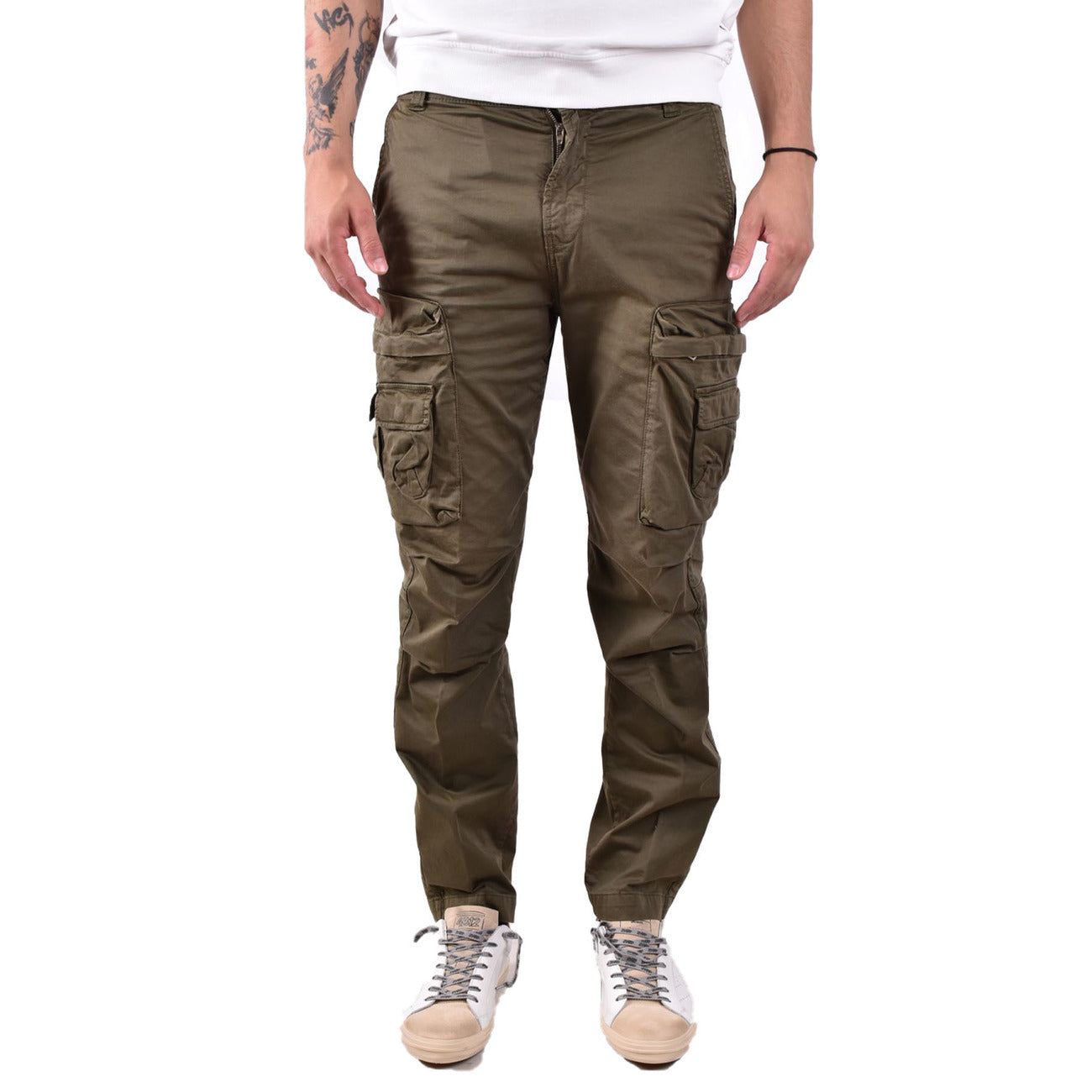 2434567 Diesel Pantaloni Verde 100% Cotone Uomo