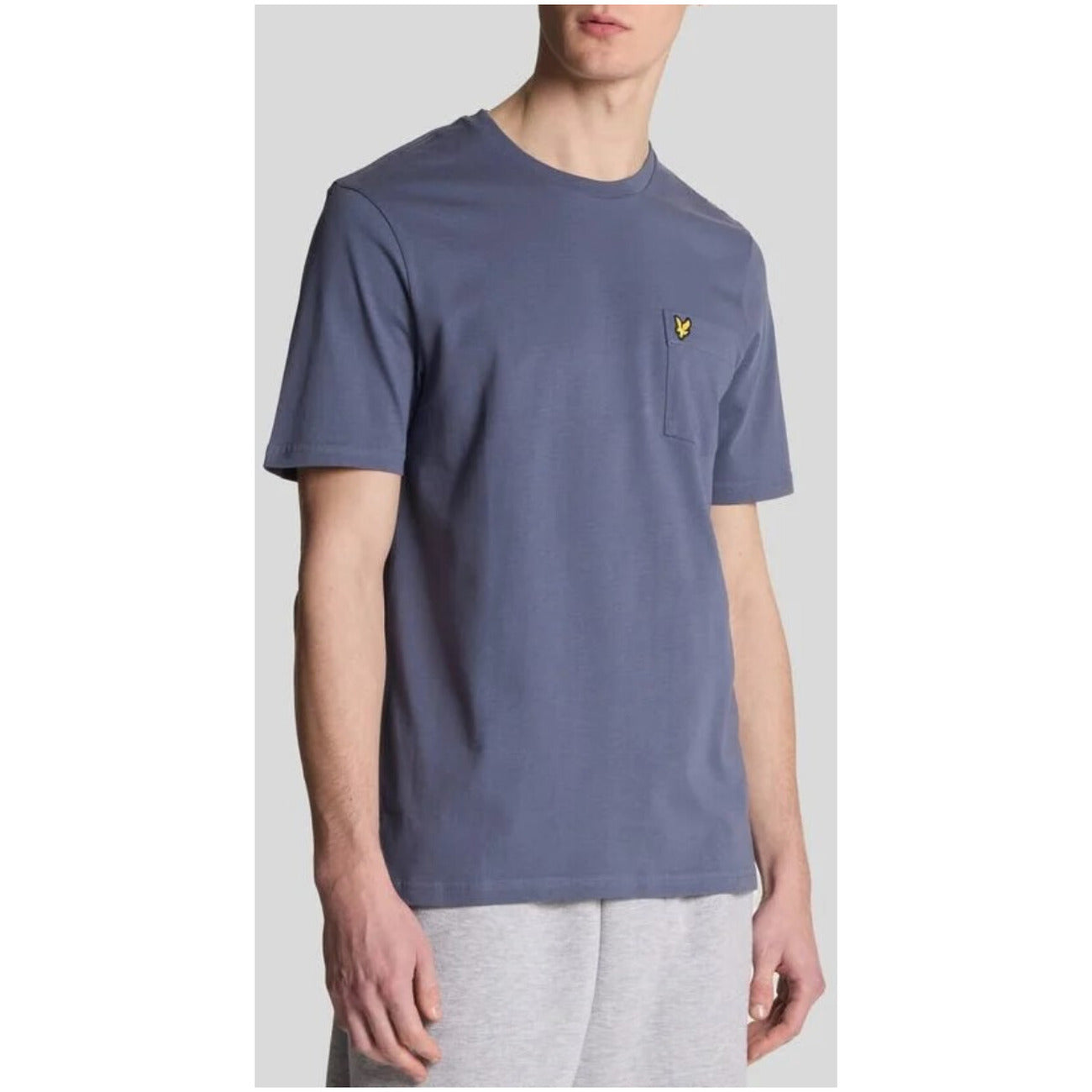 2419612 Lyle & Scott T-Shirt Blu Stampa Tasca Uomo