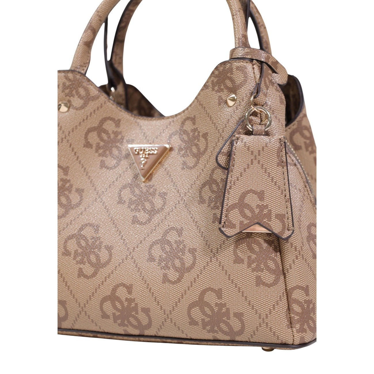 506938 Guess Borsa Mano Tracolla Beige Stampa Donna