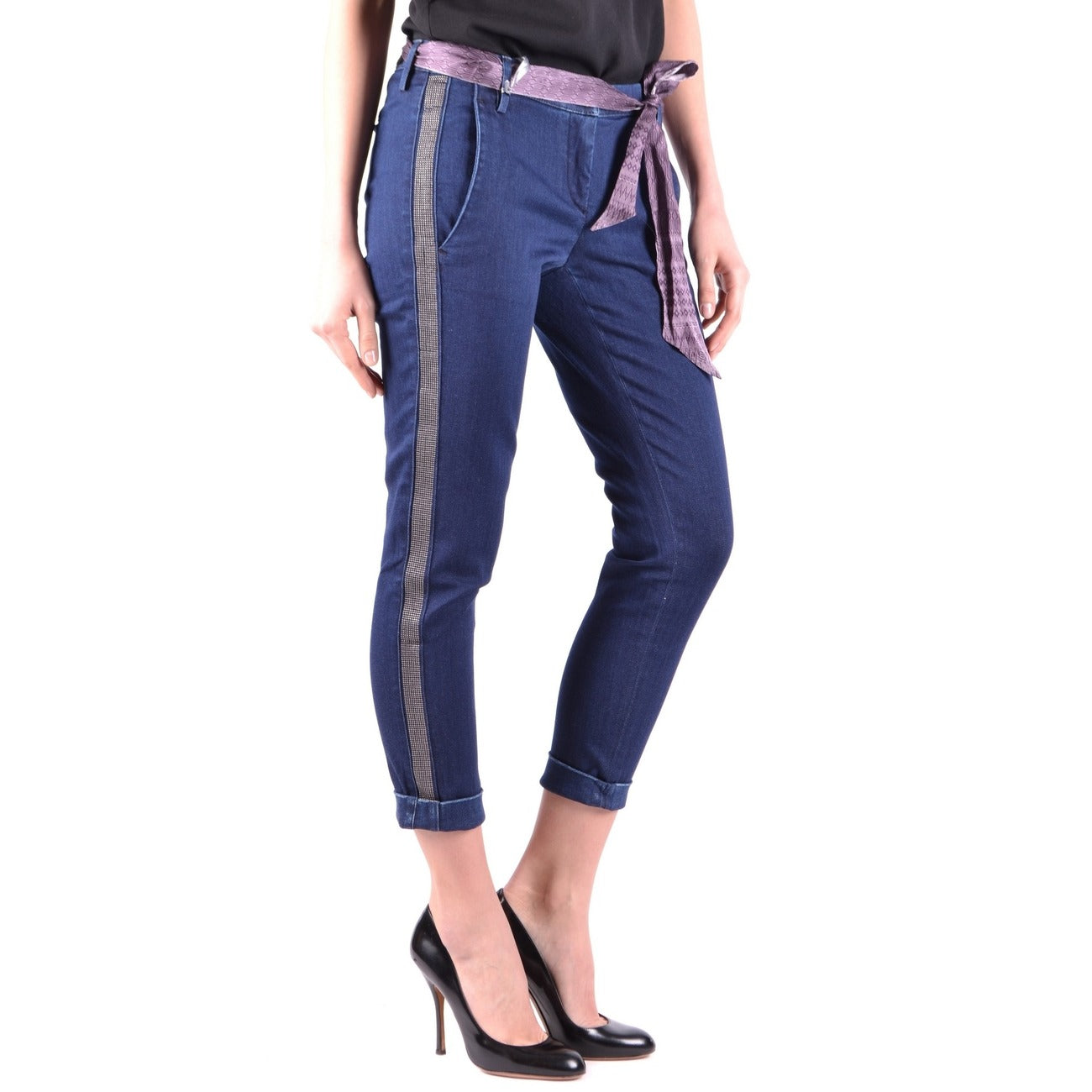 2438326 Jacob Cohen Jeans Blu Cotone Elastan Made Italy Donna