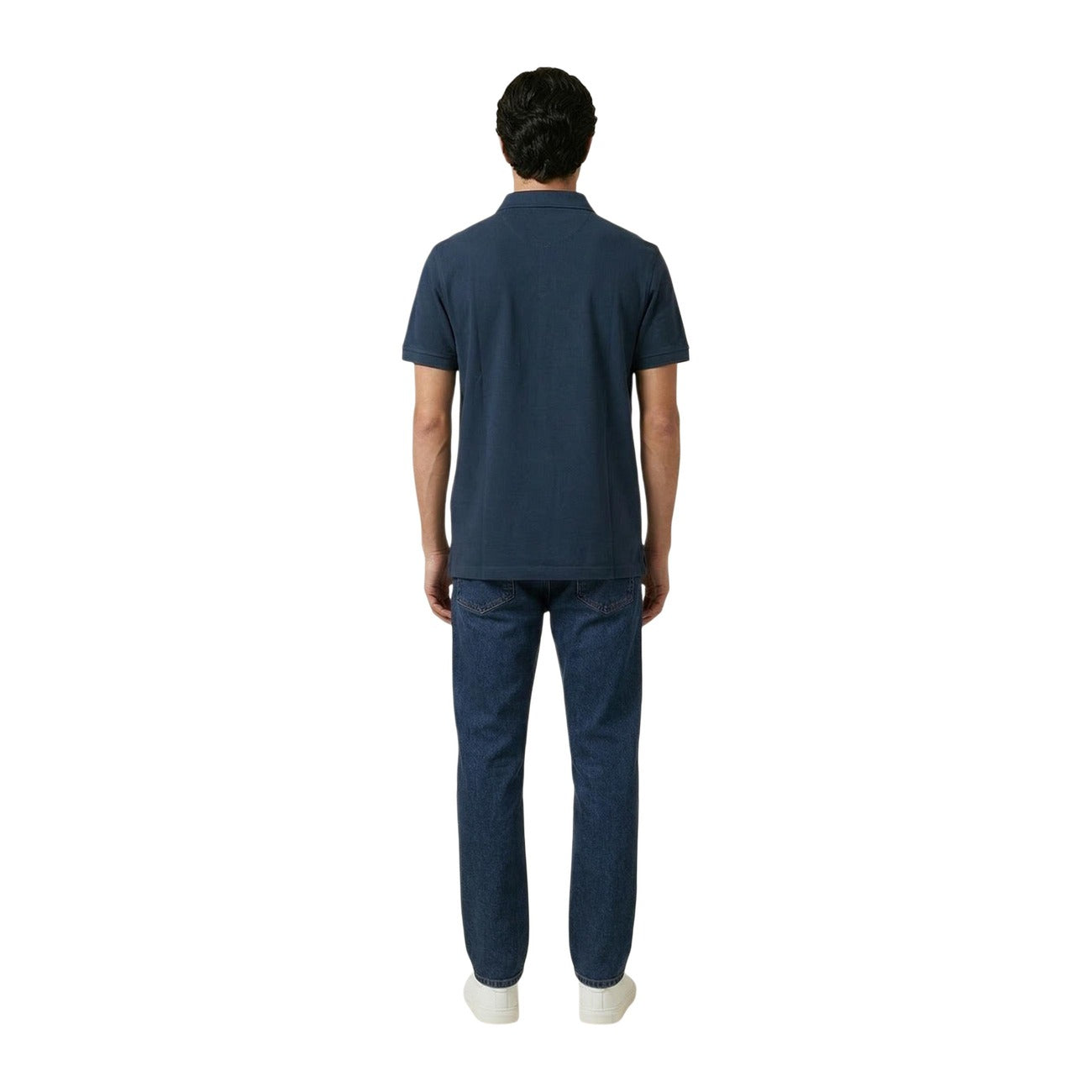 2460298 Calvin Klein Jeans Polo Blu Cotone Colletto Polo Maniche Corte Uomo